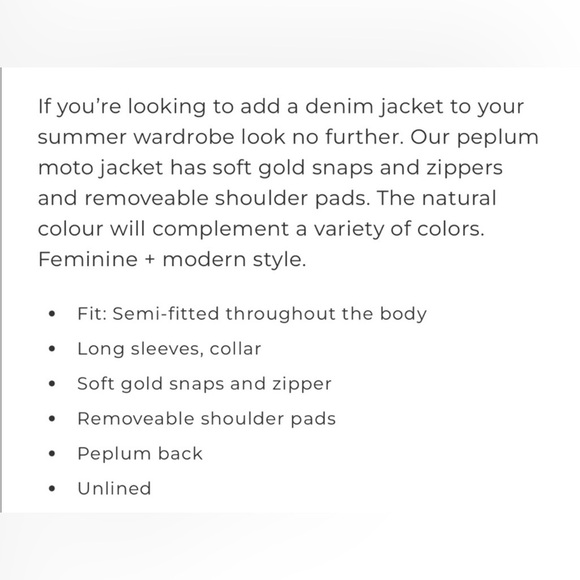 🤍 WHBM Peplum Moto Jacket 🤍 Size 6 🤍 - Picture 11 of 11